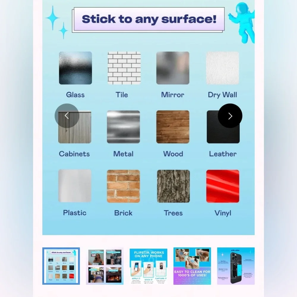 NEW Flipstik Pro Multi-Surface Mount, Grip & Stand